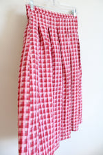 NEW Anthropologie Eva Franco Pink Gingham Plaid Pleated Skirt | 4