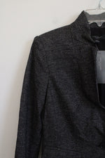 NEW Ann Taylor Gray Black Houndstooth Blazer | 2 Petite