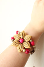 Soft Surroundings Vintage Seed Flower Cuff Bracelet