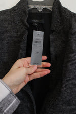 NEW Ann Taylor Gray Black Houndstooth Blazer | 2 Petite