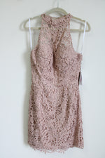 NEW Alyce Paris Rose Taupe Lace Pink Dress | 8
