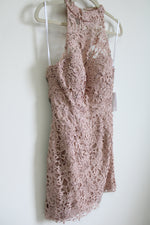 NEW Alyce Paris Rose Taupe Lace Pink Dress | 8
