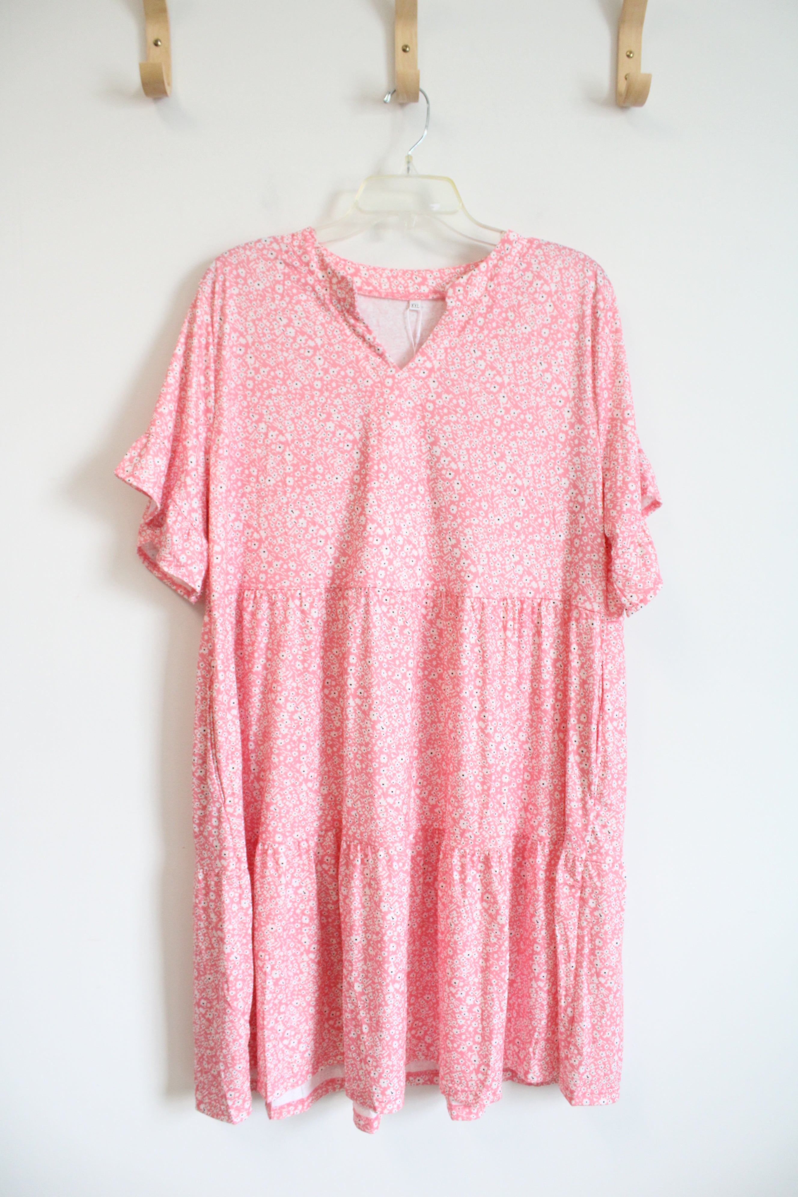 NEW Anrabess Pink & White Floral Dress | XXL
