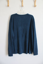 Lands' End Blue Cashmere Pullover | XXL