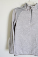 All In Motion Light Gray Fleece Lined Quarter Zip Pullover | Youth L (12/14)