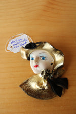 Avon Porcelain Art Deco Lady Face Broch
