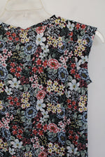 NEW Ann Taylor LOFT Black Floral Linen Top | XXS Petite