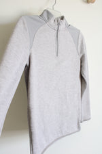 All In Motion Light Gray Fleece Lined Quarter Zip Pullover | Youth L (12/14)