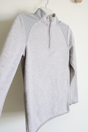 All In Motion Light Gray Fleece Lined Quarter Zip Pullover | Youth L (12/14)