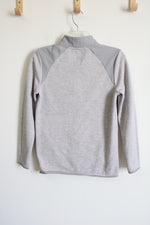 All In Motion Light Gray Fleece Lined Quarter Zip Pullover | Youth L (12/14)