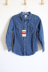 NEW Wrangler Denim Button Down Shirt | Youth L (10/12)