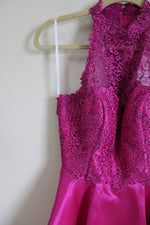 NEW Alyce Paris Raspberry Pink Lace Top Dress | 4