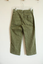 J. Crew Green Slim Wide Leg Pant | 26 Petite