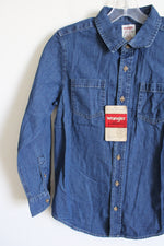 NEW Wrangler Denim Button Down Shirt | Youth L (10/12)
