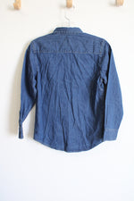 NEW Wrangler Denim Button Down Shirt | Youth L (10/12)