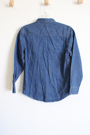 NEW Wrangler Denim Button Down Shirt | Youth L (10/12)