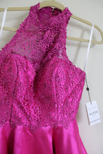 NEW Alyce Paris Raspberry Pink Lace Top Dress | 4