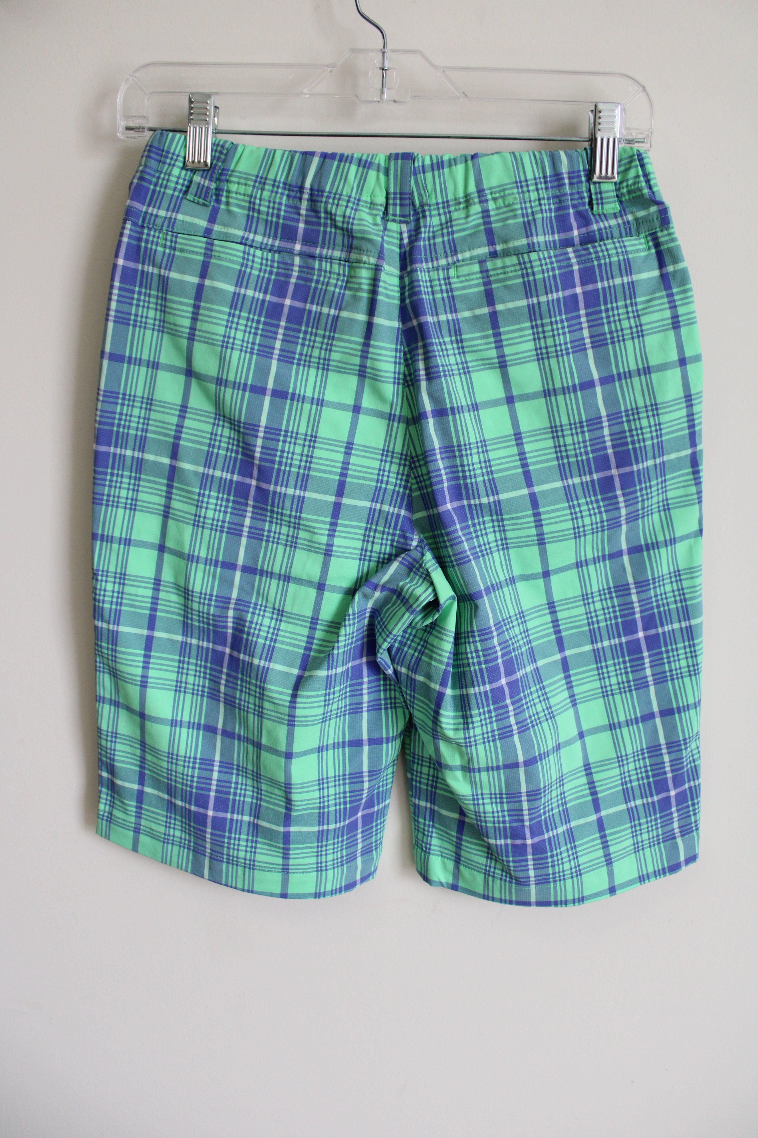 Nike Dri-Fit Green Blue Plaid Shorts | L (14/16)