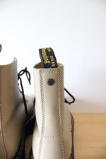 Dr. Martens 1460 Max Pale Olive Leather Platform Boots | Size 10