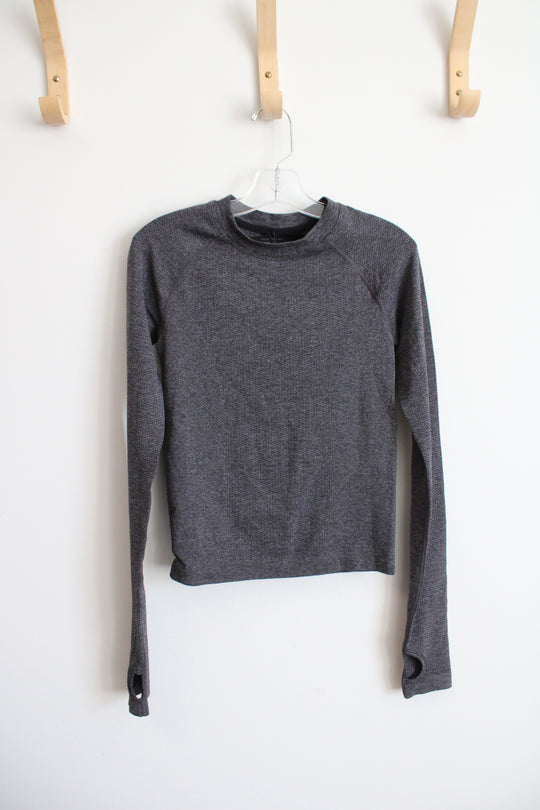 NEW YPB Seamless Core Gray Long Sleeved Shirt | XXS