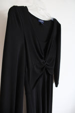 Chaps Black Knotted 3/4 Sleeve Dress | M