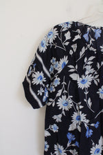 NEW Ann Taylor Navy Blue Floral Top | XXS Petite