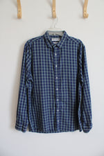 Nick Graham Blue Plaid Button Down | XL