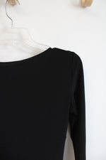 Chaps Black Knotted 3/4 Sleeve Dress | M