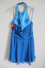 NEW Abby Paris Royal Blue Chiffon Dress | 12