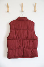 Old Navy Dark Red Puffer Vest | L