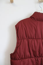 Old Navy Dark Red Puffer Vest | L