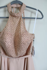 NEW Alyce Rose Gold Nude Pink Studded Dress | 8