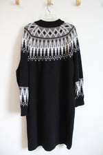 Lane Bryant Black Gray & White Sweater Dress | 22/24
