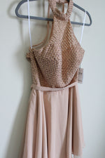 NEW Alyce Rose Gold Nude Pink Studded Dress | 8