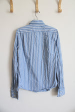 Abercrombie & Fitch Blue and White Striped Button Down | LG