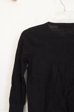 NEW LOFT Black Button Down Cotton Cardigan | XXS Petite