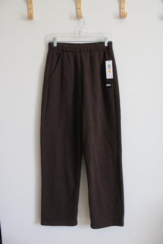 NWT DKNY Sport Brown Straight Leg Sweatpants | S