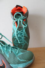 Nike Lebron 12 NSRL Turquoise & Gray Basketball Shoes | Size 5Y