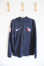 Nike Dri-Fit Navy Philadelphia 76ers Jacket | L