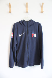 Nike Dri-Fit Navy Philadelphia 76ers Jacket | L