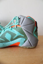 Nike Lebron 12 NSRL Turquoise & Gray Basketball Shoes | Size 5Y