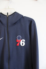Nike Dri-Fit Navy Philadelphia 76ers Jacket | L