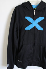 LUX Black Blue Zip Up Jacket | Youth XL (18/20)