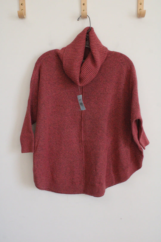 NEW LOFT Pink Knit Poncho Style Sweater | XXS Petite