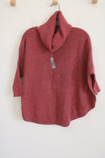 NEW LOFT Pink Knit Poncho Style Sweater | XXS Petite