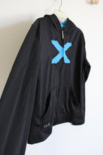 LUX Black Blue Zip Up Jacket | Youth XL (18/20)