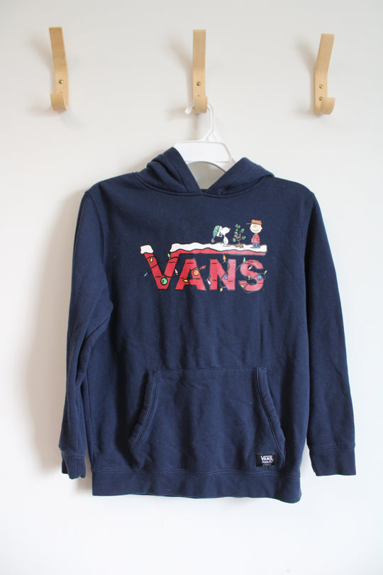 Vans Navy Peanuts Christmas Hoodie | Youth L