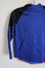 Old Navy Techie Fleece Cobalt Blue Hoodie | Youth M (8)