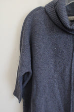 NEW LOFT Dusty Blue Knit Poncho Style Sweater | XXS Petite