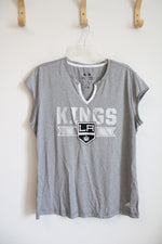 Adidas LA Kings Gray Striped Top | XL